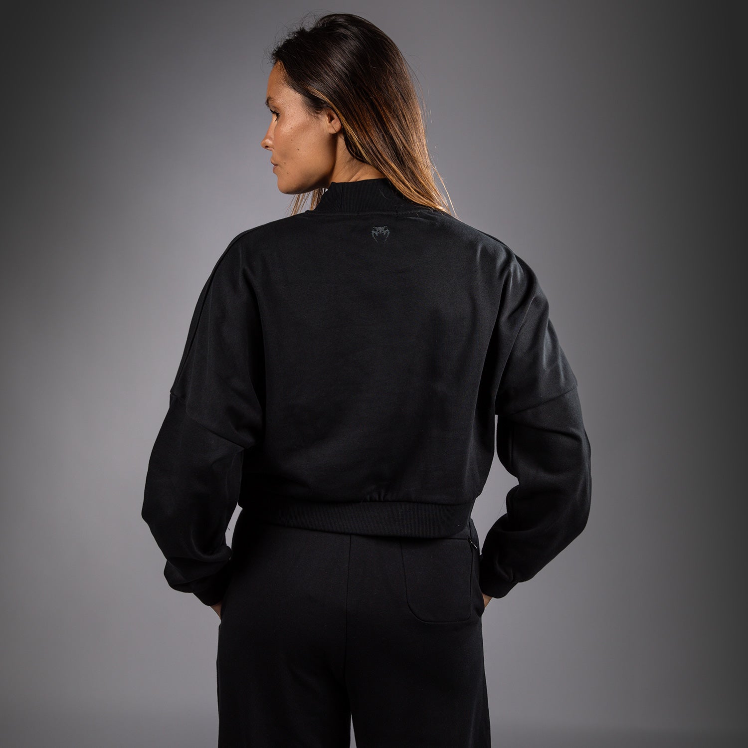 Venum Pulse Dámská Crop Mikina - Černá/Bílá