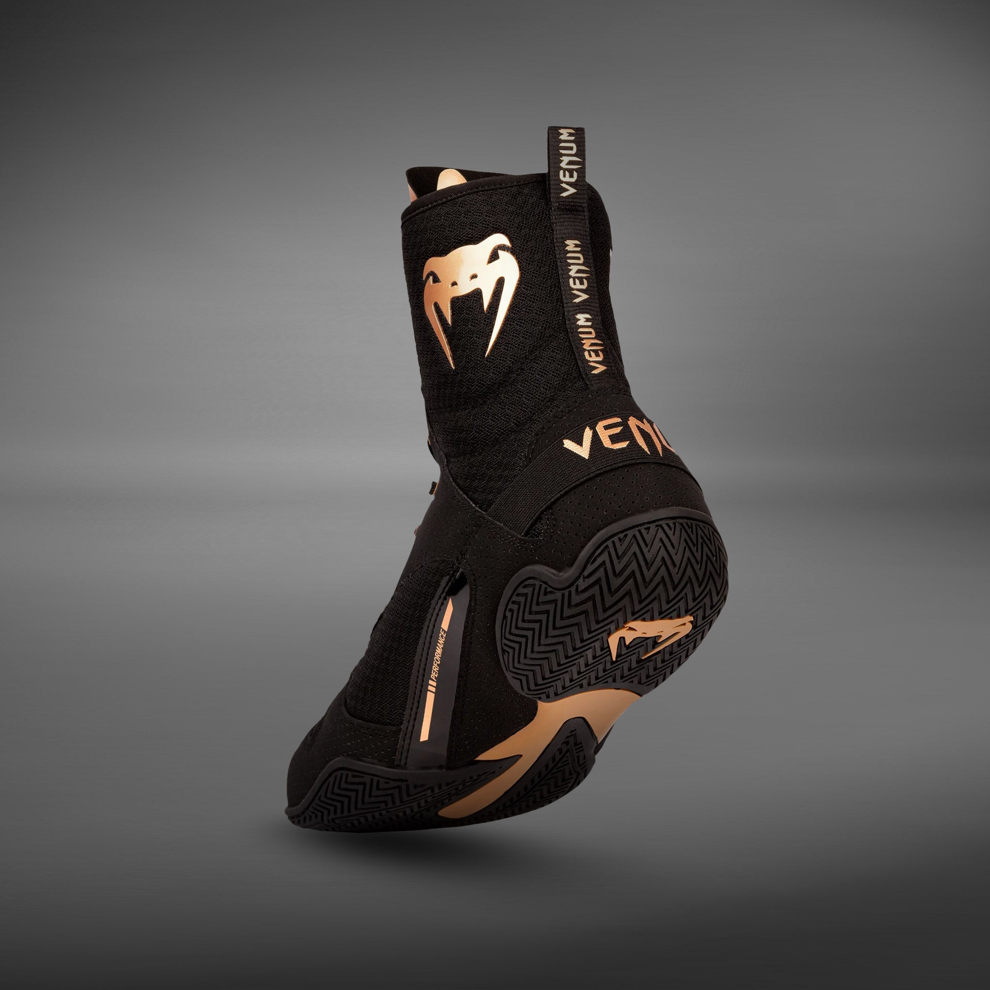 Venum Elite Boxerské boty – Černá/Bronzová