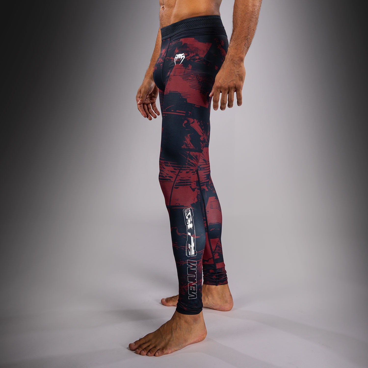 Pánské legíny UFC Zenith by Venum Burgundy Authentic Fight Week Performance Tight