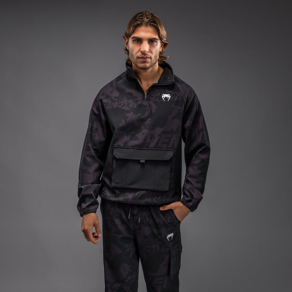 Venum Trooper Pánská bunda se zapínáním na půl zip - Černá/Fialová