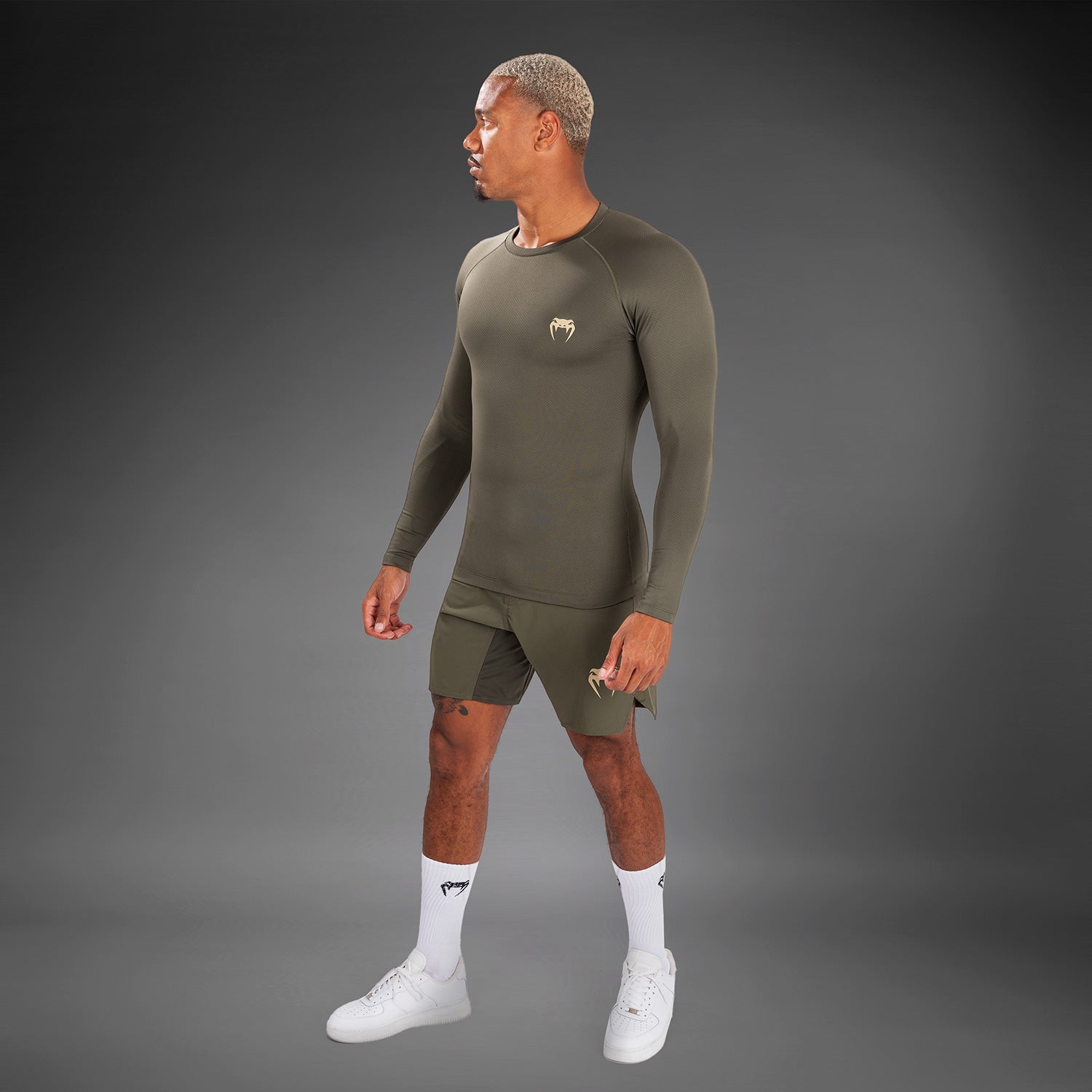 Venum Contender Pánský Rashguard s dlouhým rukávem - Khaki