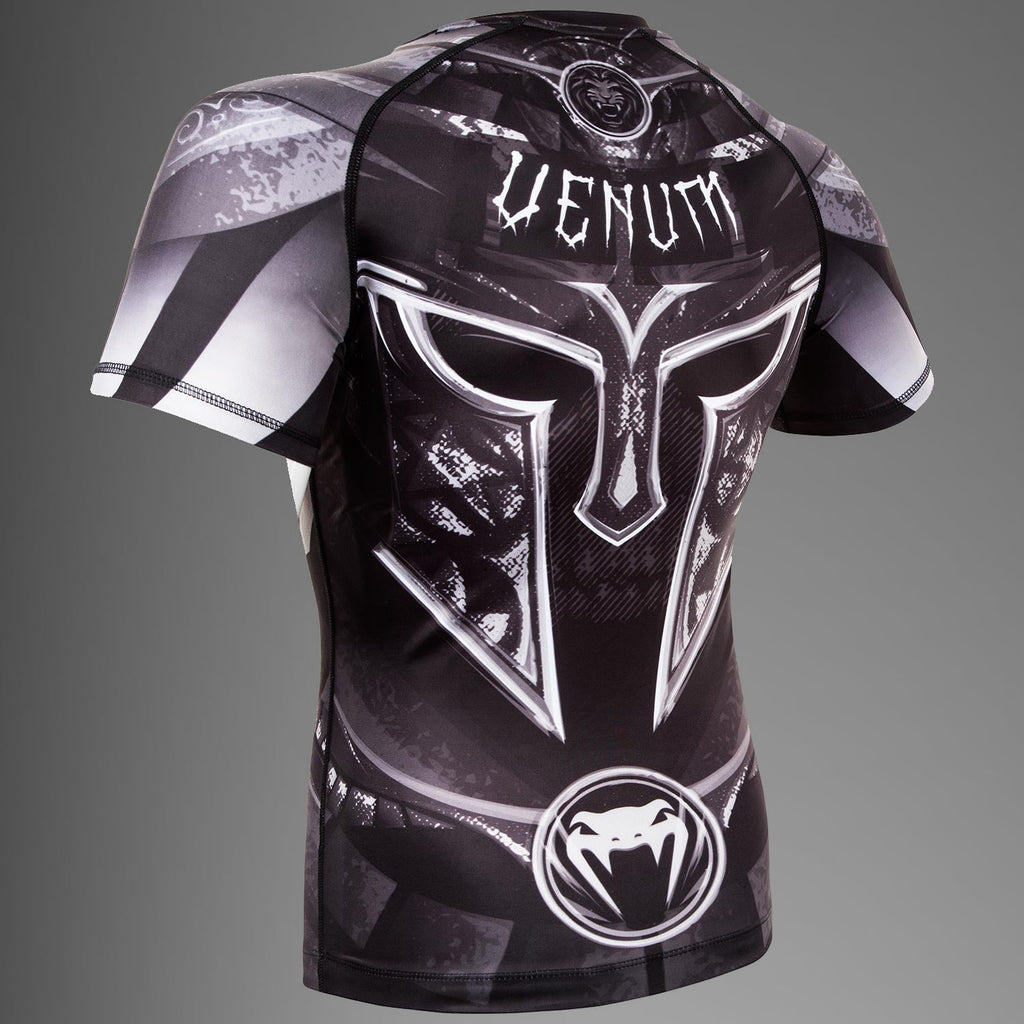 Venum Gladiator 3.0 Rashguard - Černá/Bílá - Krátký rukáv