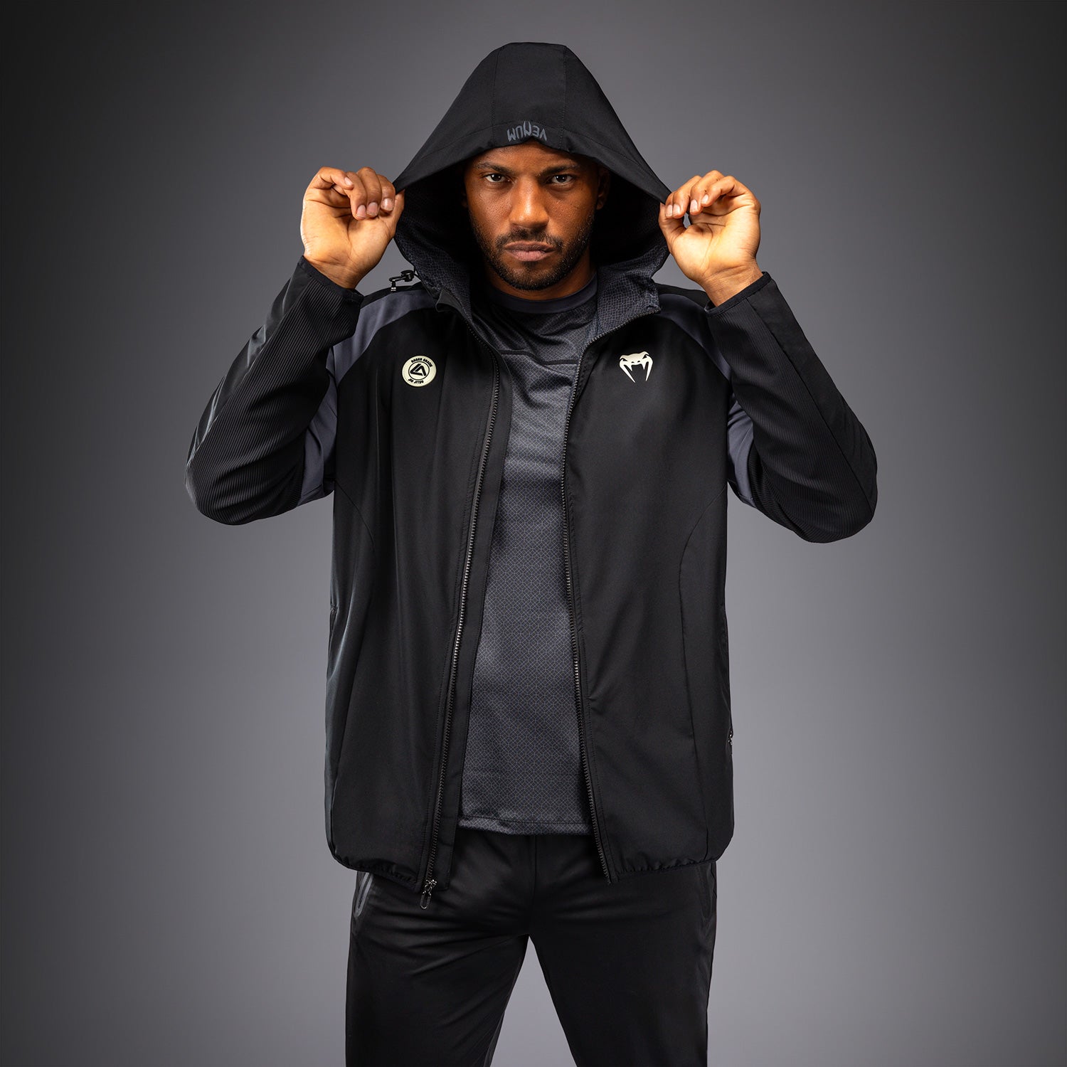 Venum x Roger Gracie Academy Bunda na zip - Černá