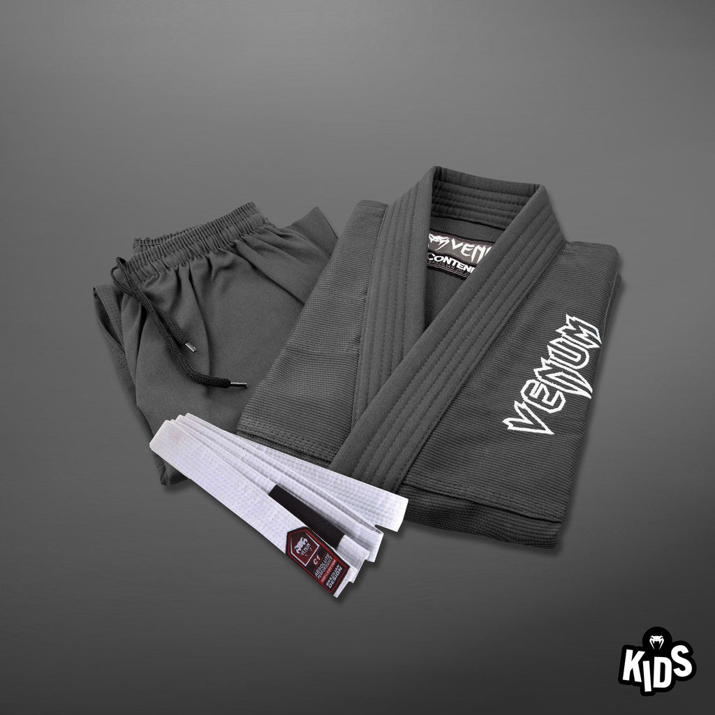 Venum Contender Kids BJJ Gi (Free white belt included) - Grey