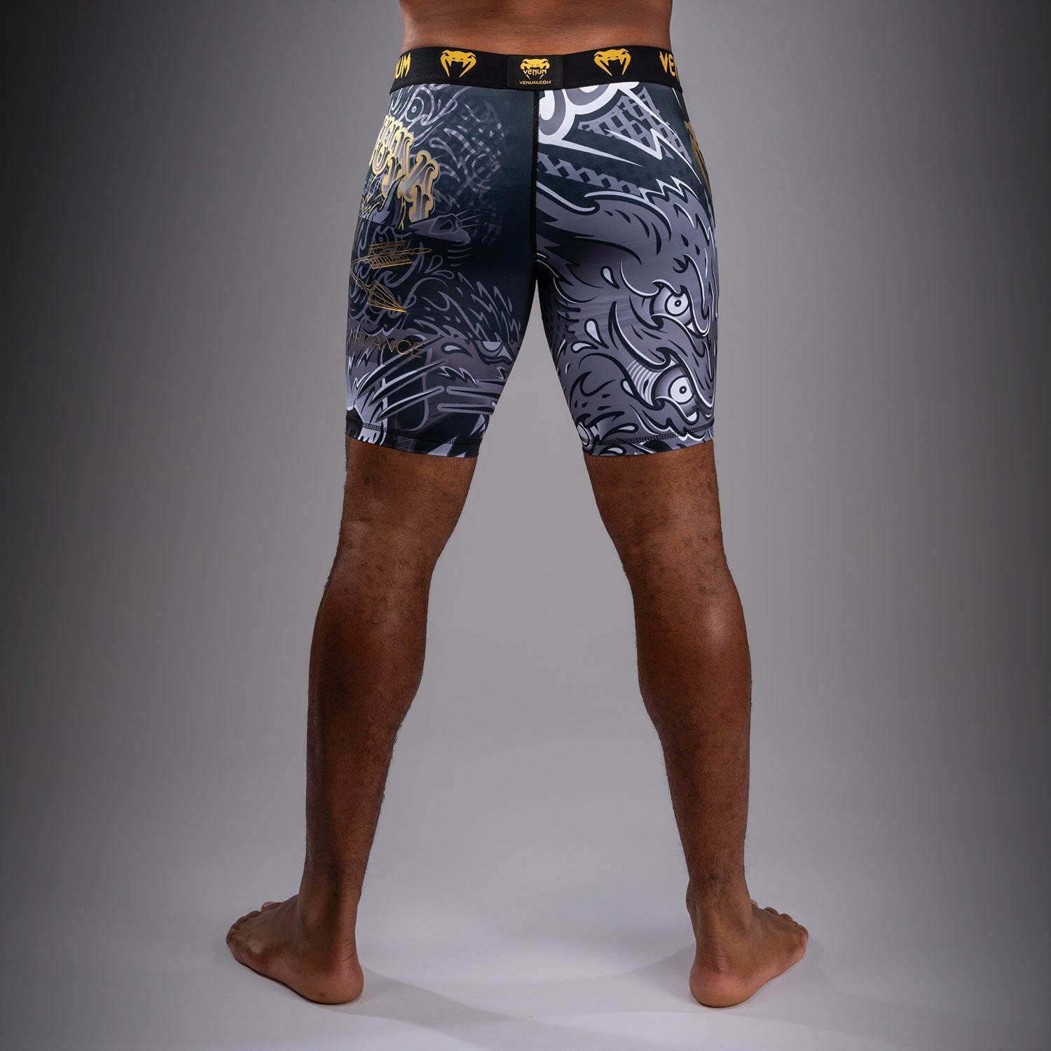 Venum Wolf Atak Vale Tudo Shorts - Černá/Šedá