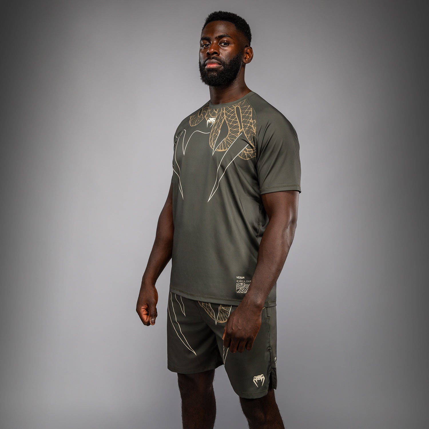 Venum Serpenti Dry Tech Tričko - Khaki/Bronze/Ivory