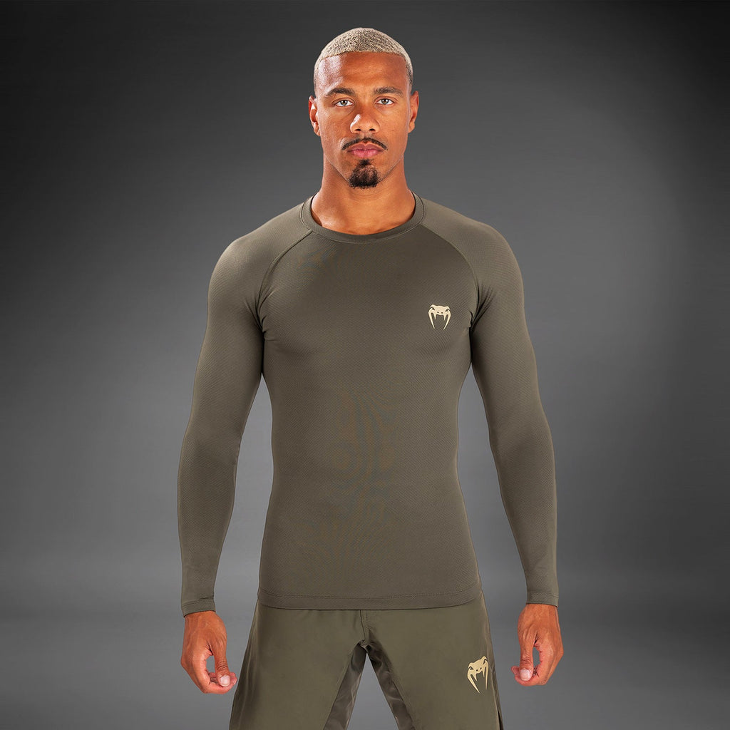 Venum Contender Pánský Rashguard s dlouhým rukávem - Khaki