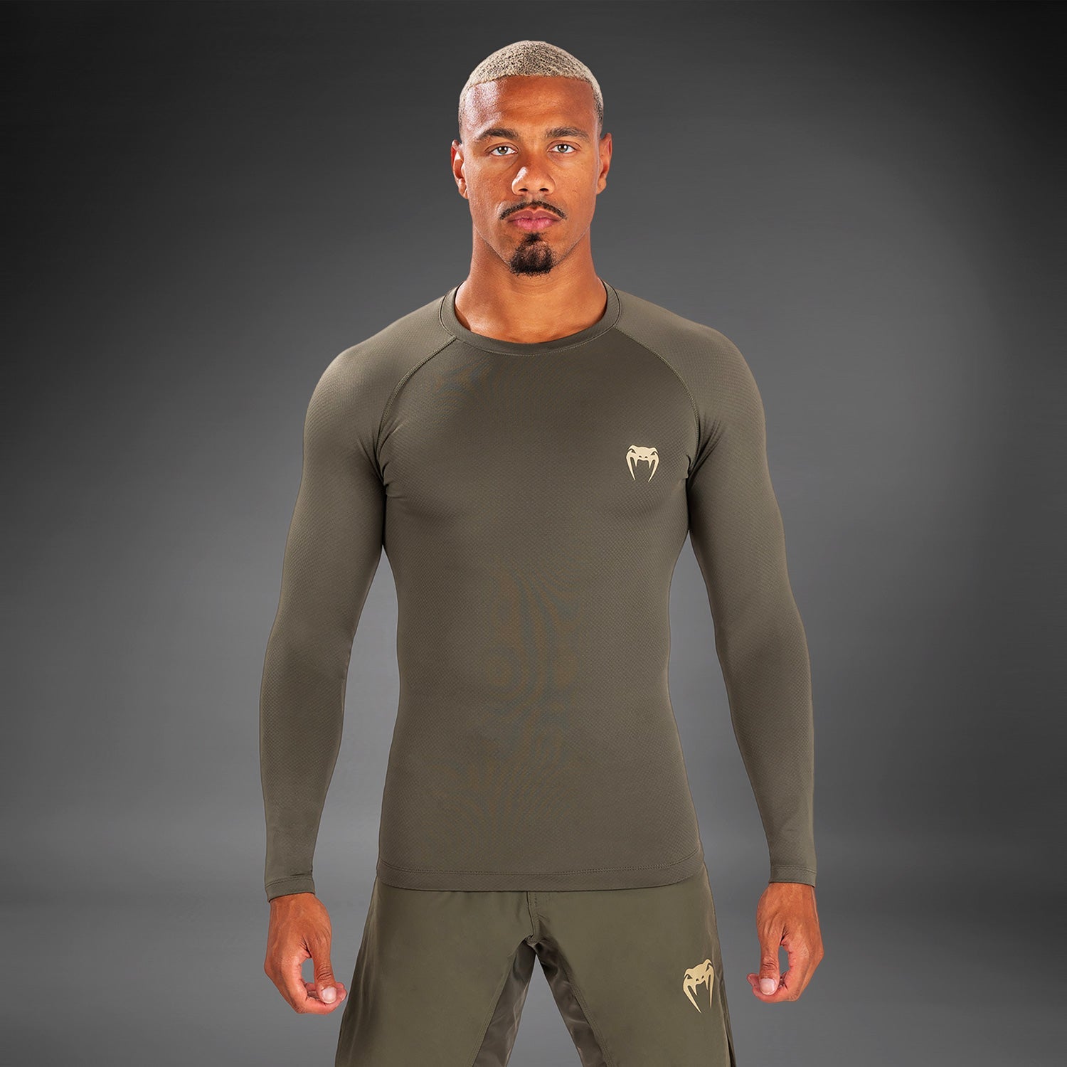 Venum Contender Pánský Rashguard s dlouhým rukávem - Khaki