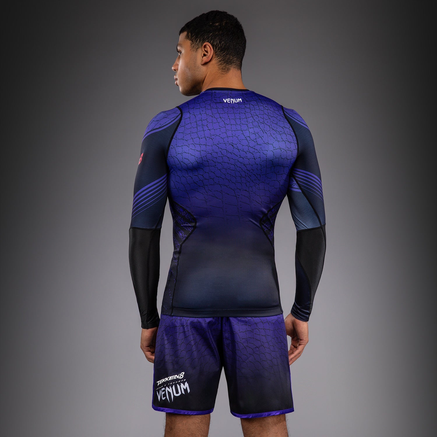 Venum x TEKKEN 8 Dlouhý rukáv Rashguard - Kazuya - Černá/Fialová