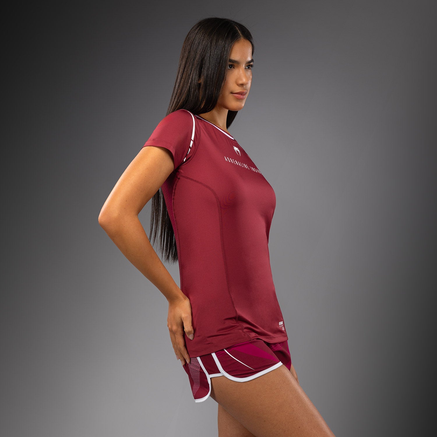 Dámské tričko Venum Adrenaline Dry-Tech - vínová/růžová