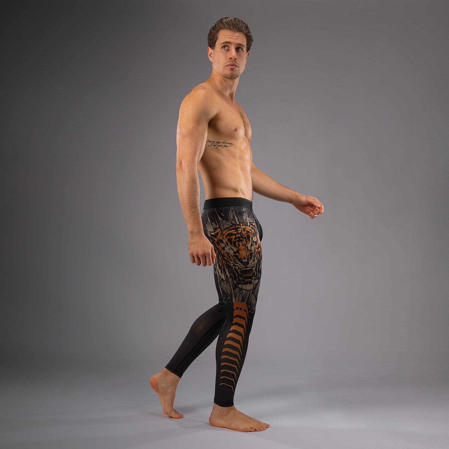 Venum Tiger pánské spats - černá/neonově oranžová