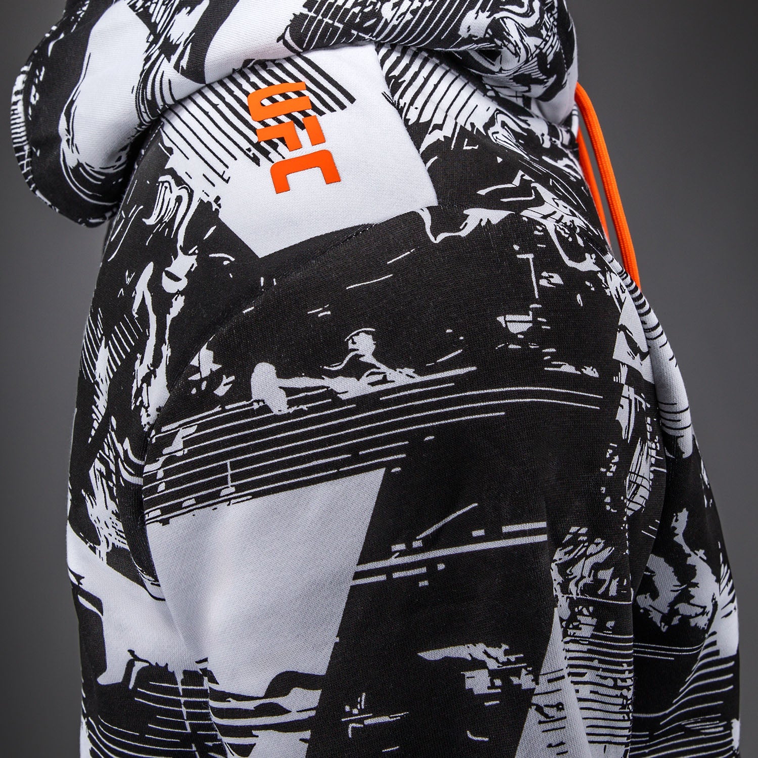 Pánská bílá autentická mikina s kapucí UFC Zenith by Venum Authentic Fight Week