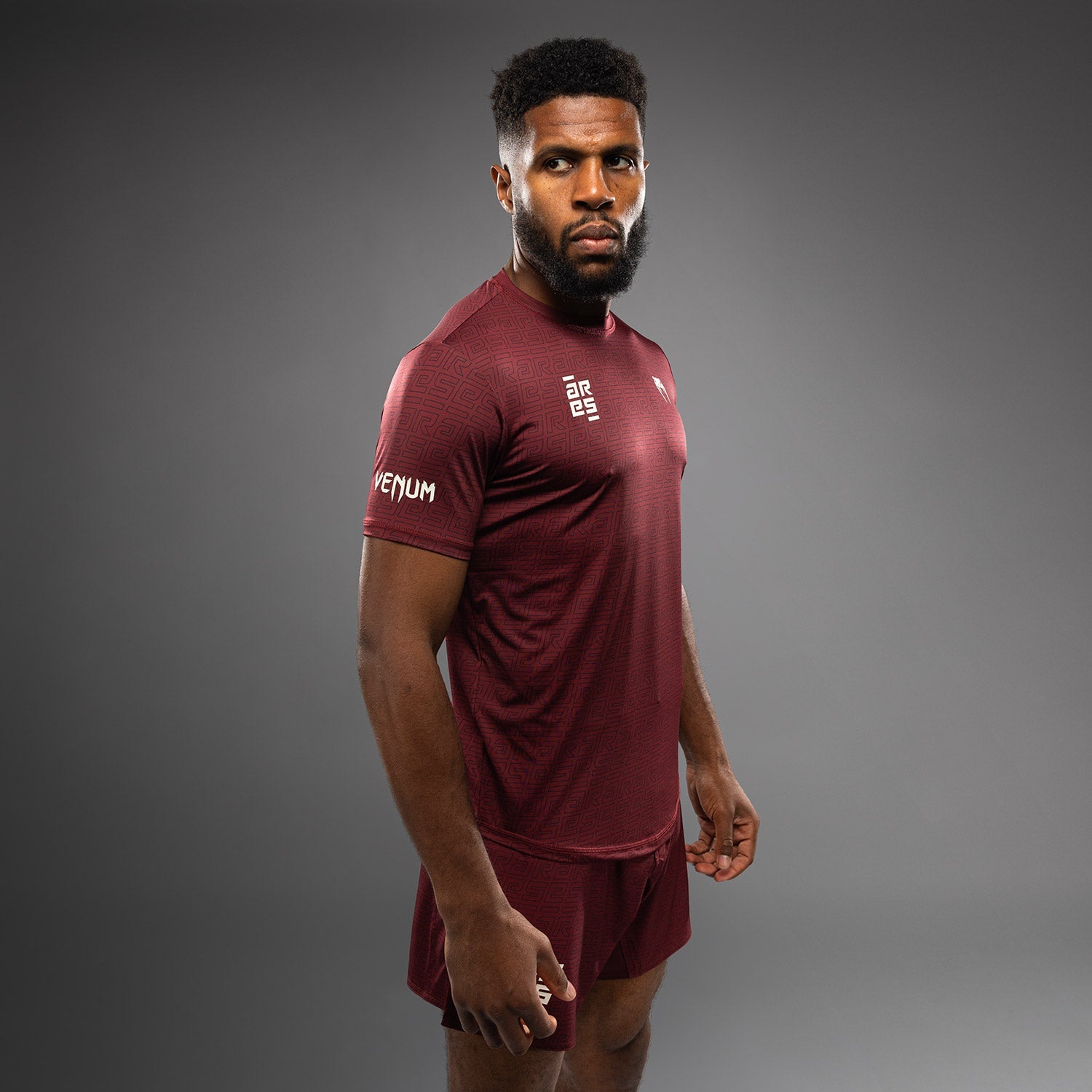 Pánské tričko Venum x Ares Dry-Tech - vínové