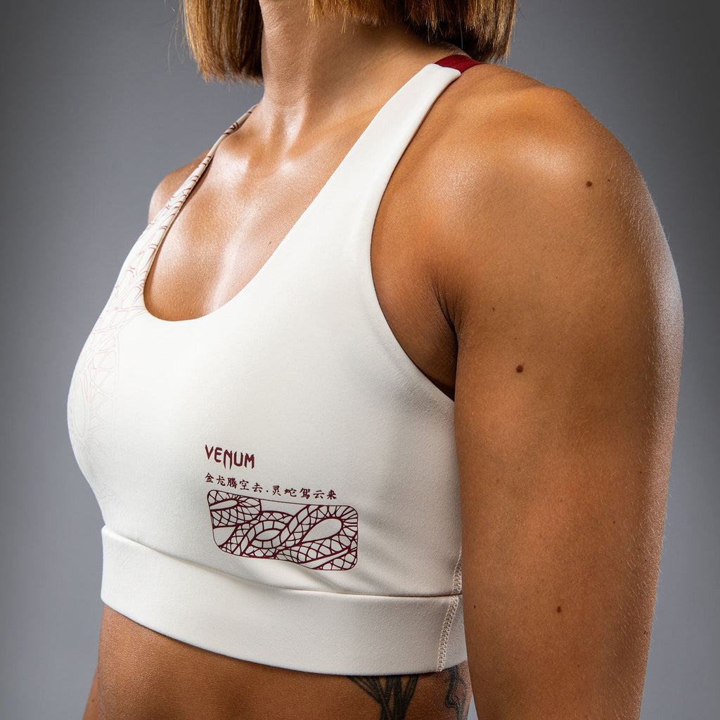 Venum Serpenti Dámská Sportovní Podprsenka - Slonová kost/Vínová
