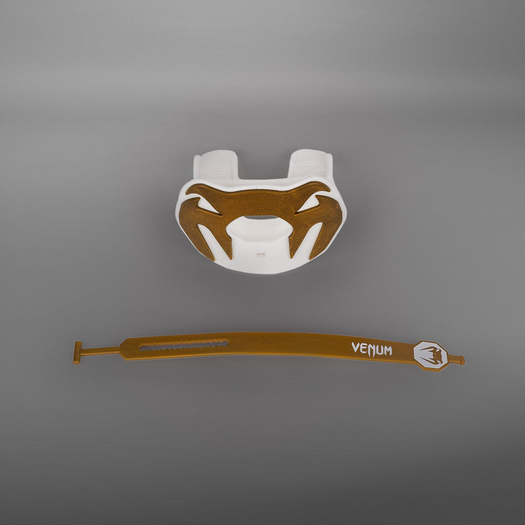 Venum Elite Lipguard Logo Edition - Bílá/Zlatá