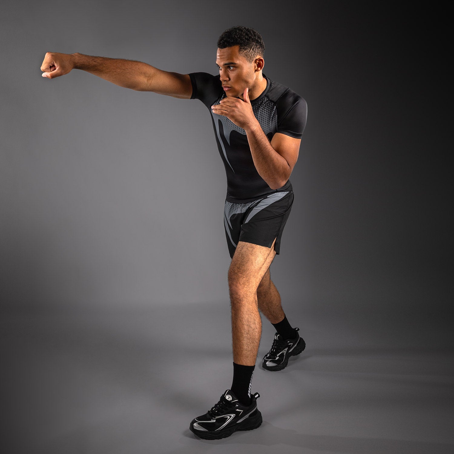 Venum No Gi Rashguardy - černá/šedostříbrná