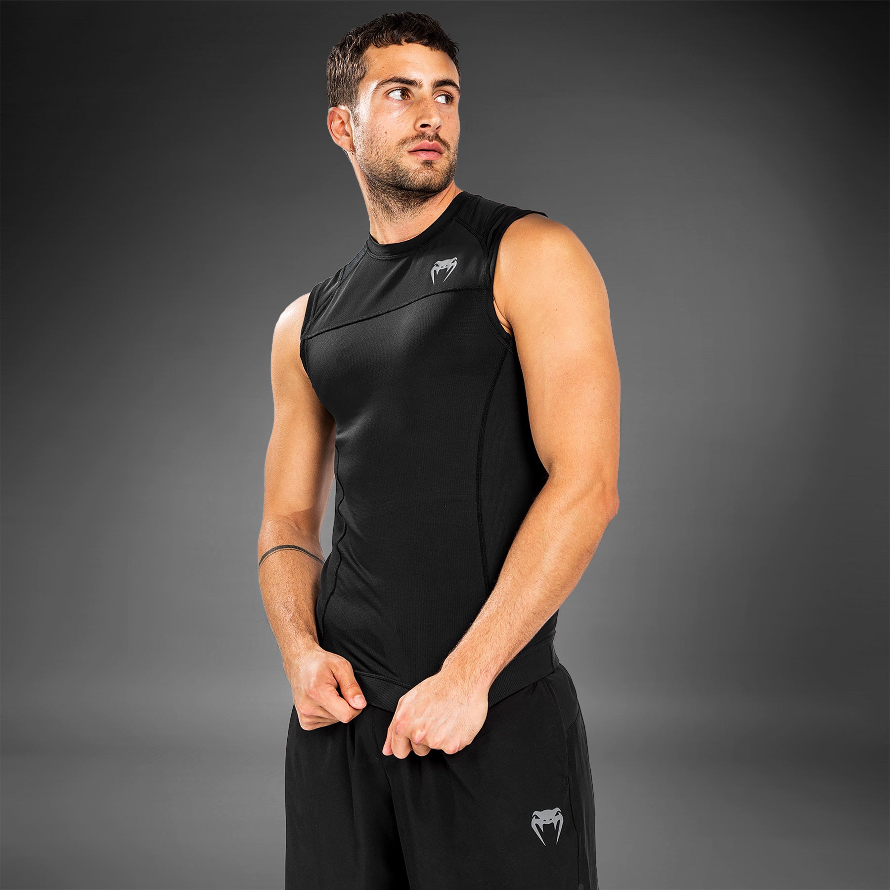 Venum G-Fit Air Rashguard Bez Rukávů - Černá