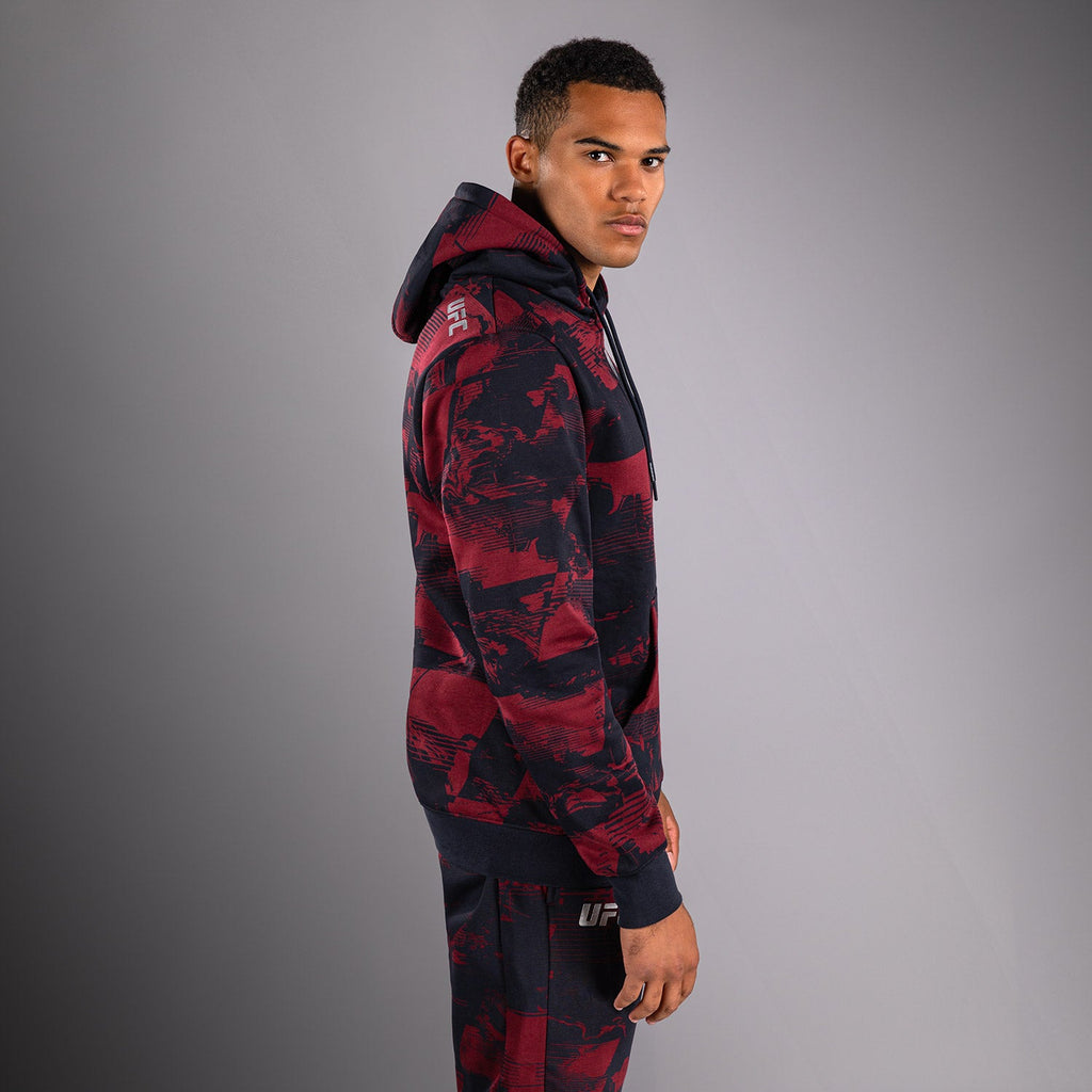 Pánská mikina s kapucí UFC Zenith by Venum Burgundy Authentic Fight Week