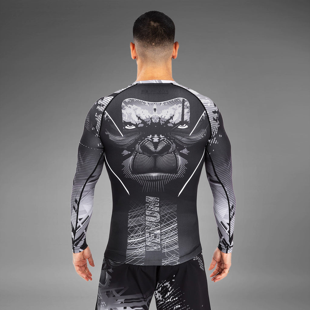 Venum Gorilla Jungle Rashguard s dlouhým rukávem - černá/bílá