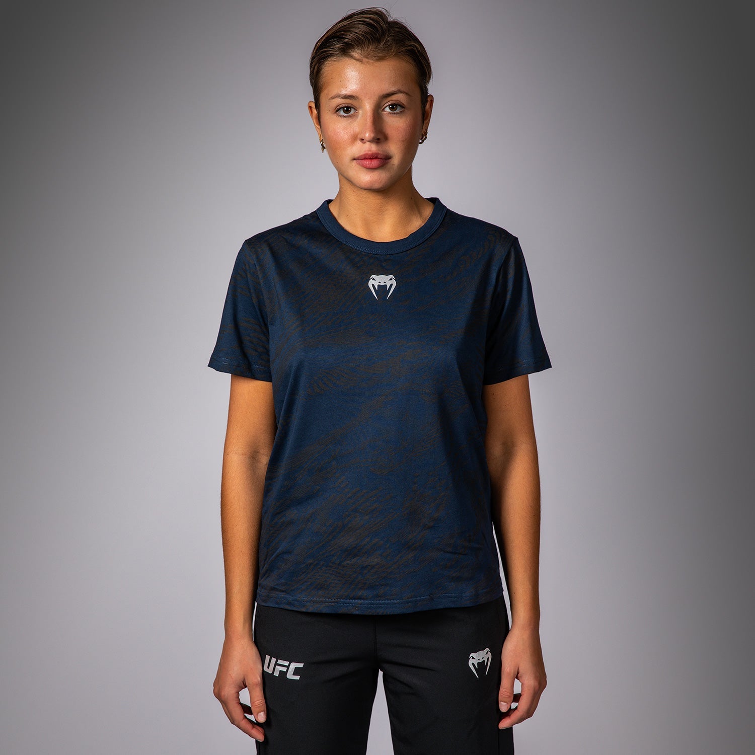 UFC Fusion by Venum Dámské bavlněné tričko s krátkým rukávem Fight Week - Oceánská modř