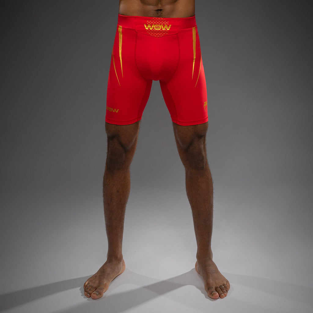 Venum x WOW FC pánské kraťasy Vale Tudo - Fury Red/ Gold