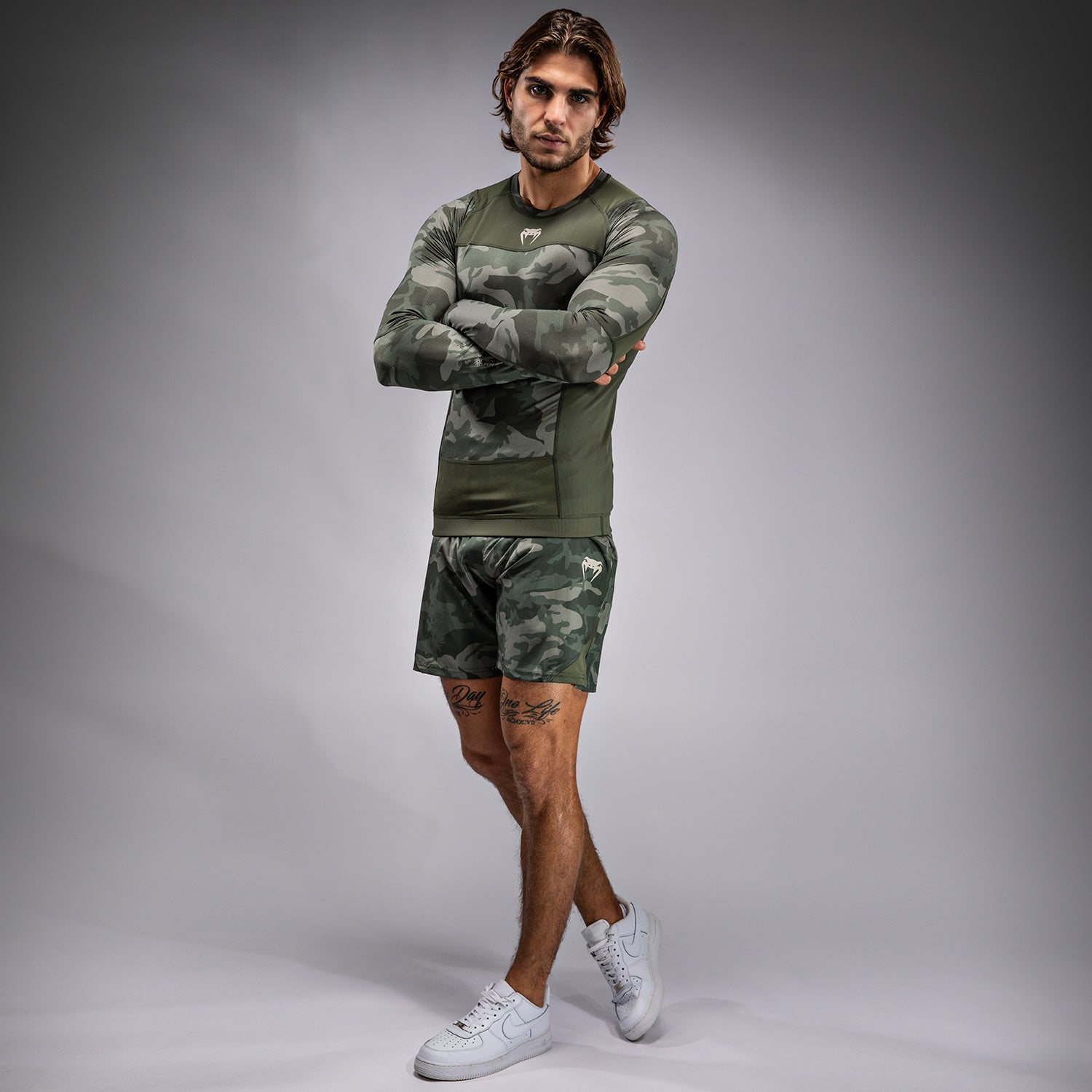 Pánský termo top s dlouhým rukávem Venum G-Fit Air - Army Camo