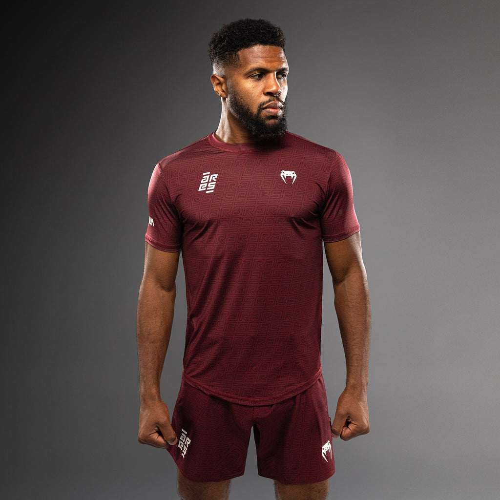 Pánské tričko Venum x Ares Dry-Tech - vínové