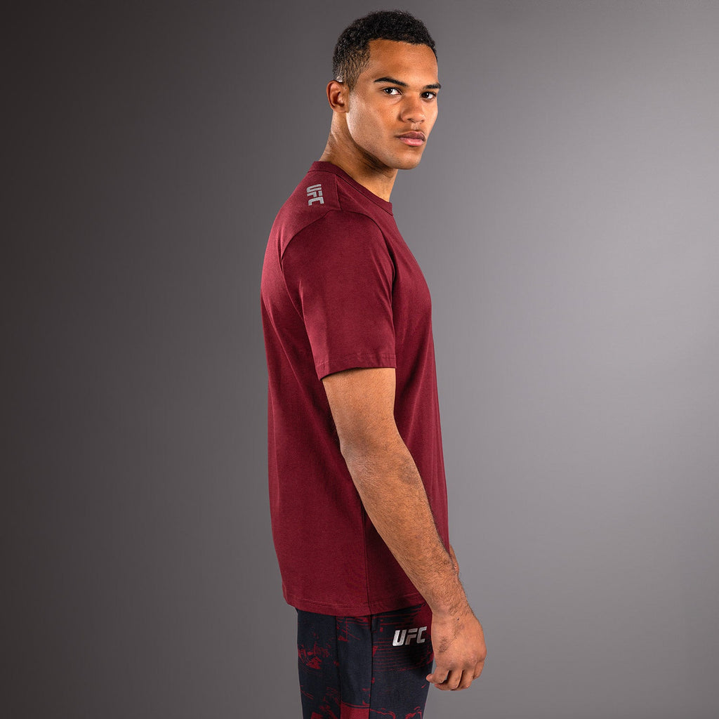 Pánské tričko s krátkým rukávem UFC Zenith by Venum Burgundy Authentic Fight Week