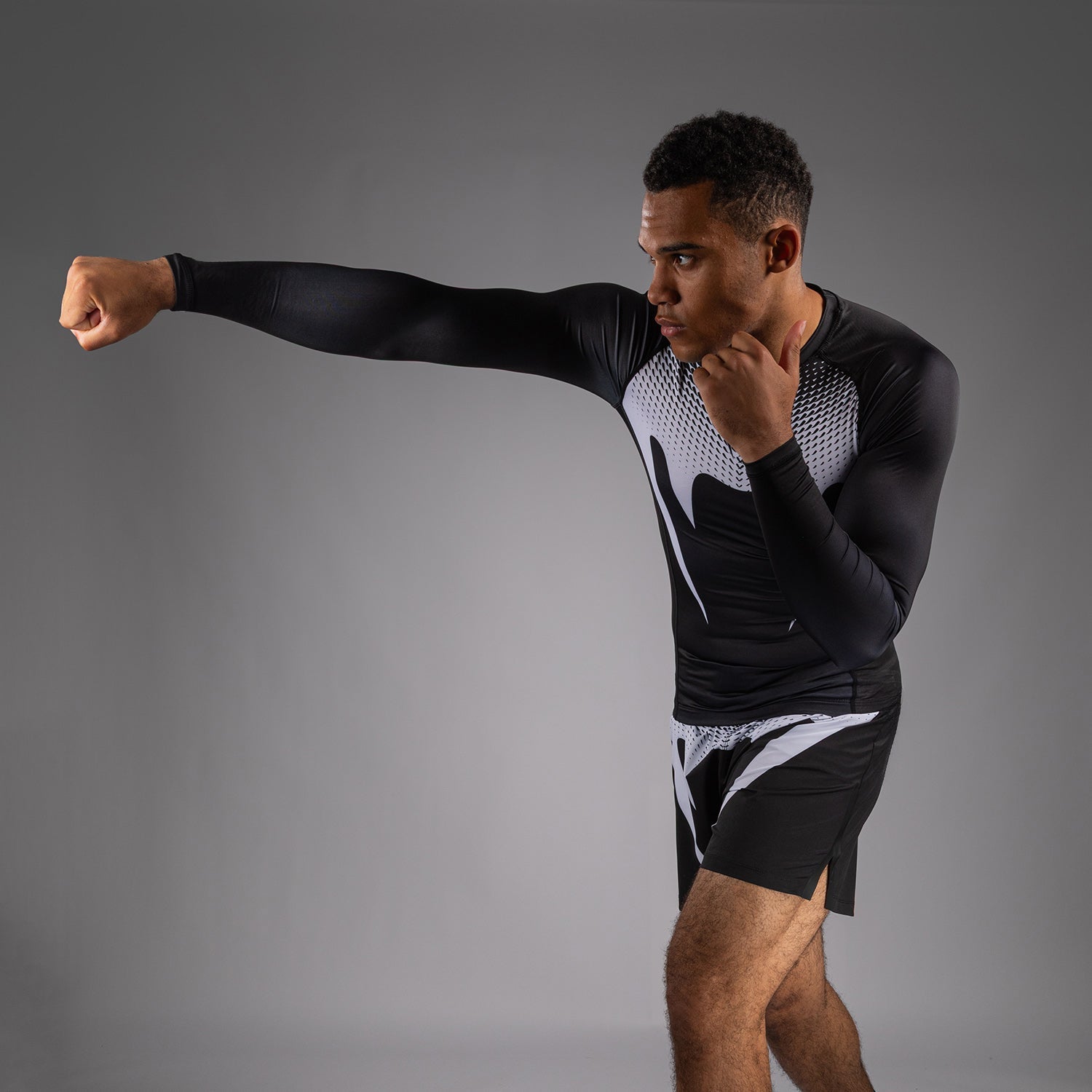 Venum No Gi Rashguardy - Černá/Bílá