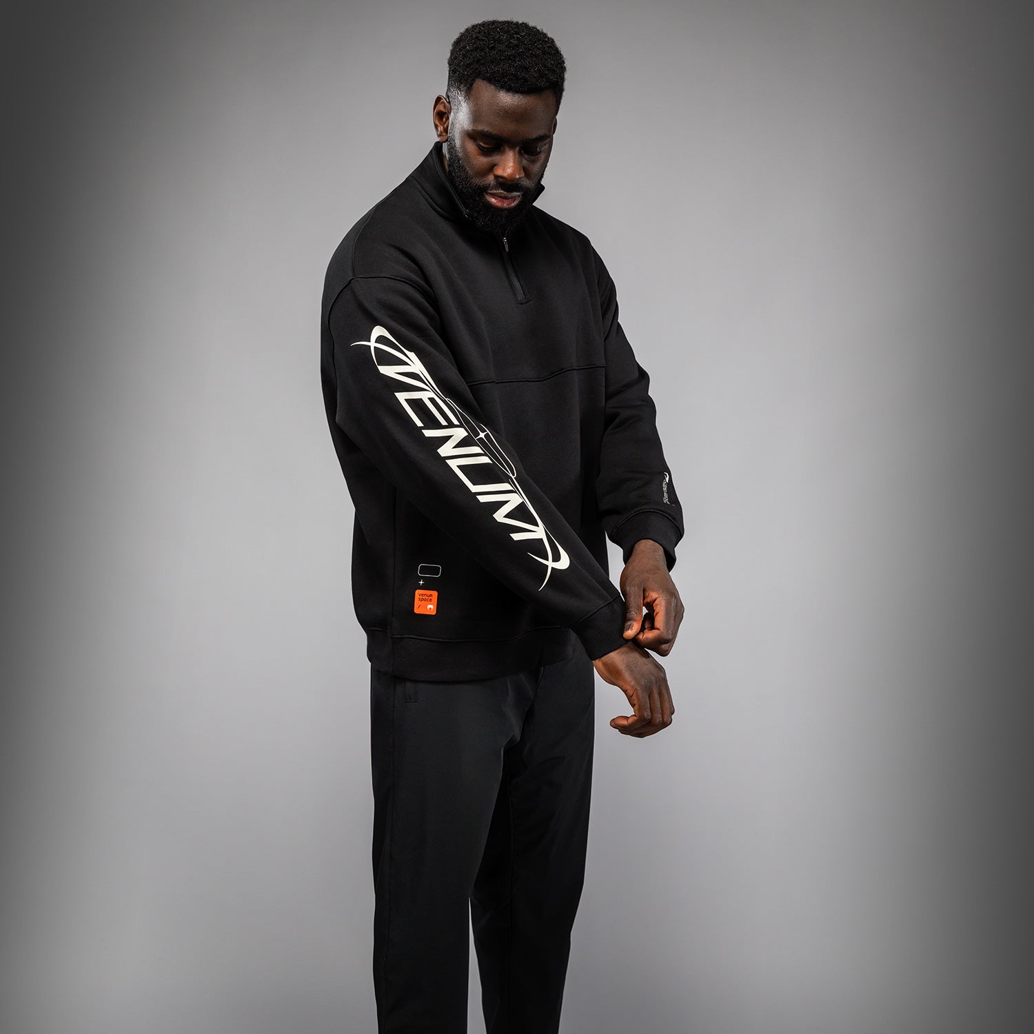 Venum Eclipse Mikina se zapínáním na půl zip - Černá/Slonová kost