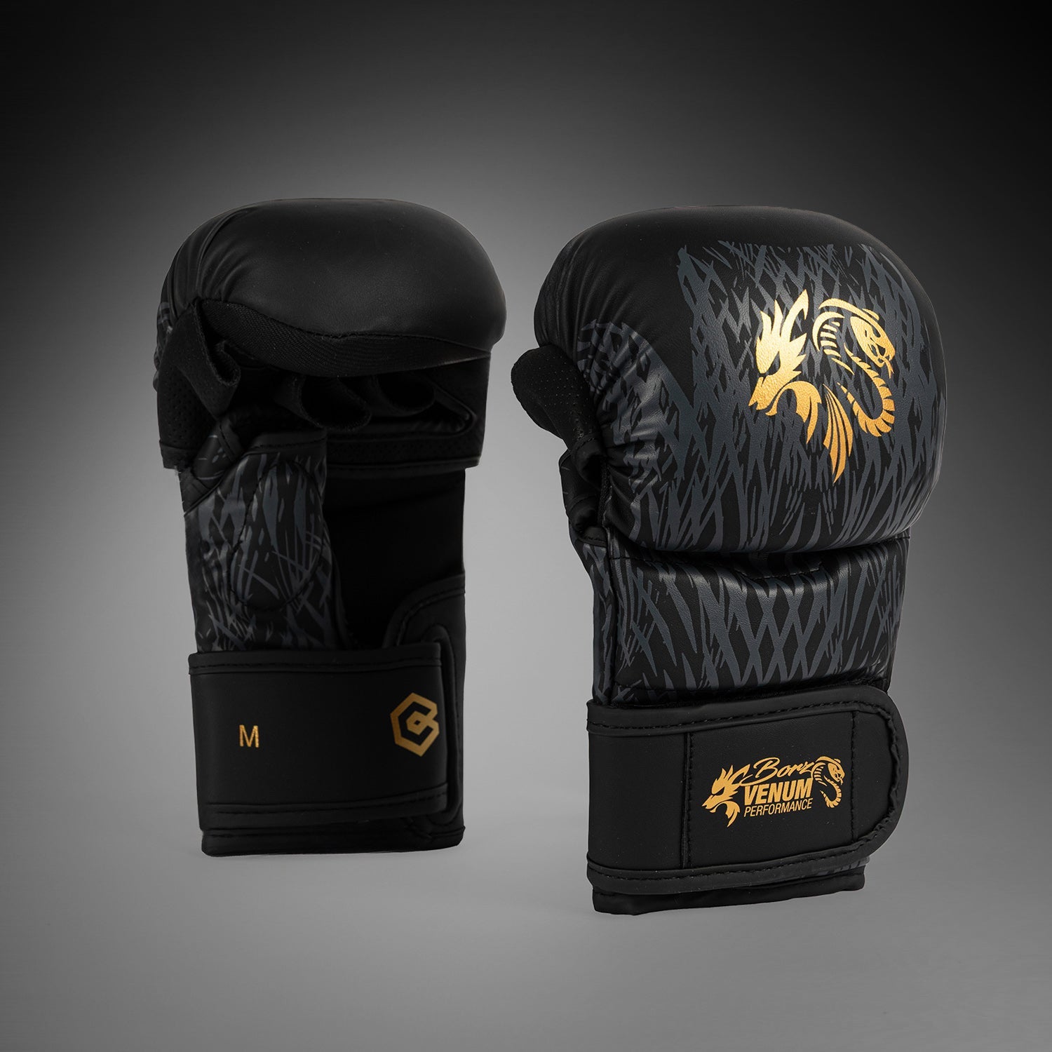 Venum x Chimaev Sparring Gloves - Black/Gold