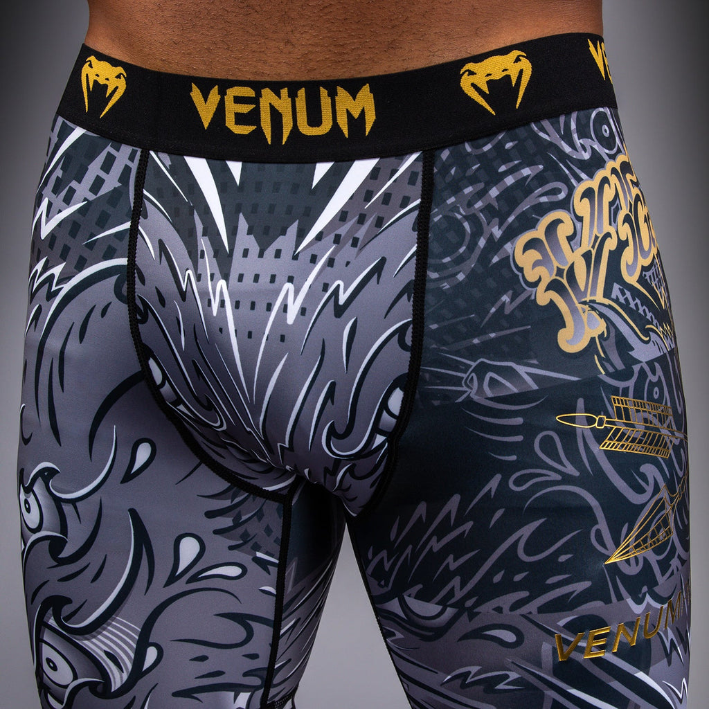 Venum Wolf Atak Vale Tudo Shorts - Černá/Šedá