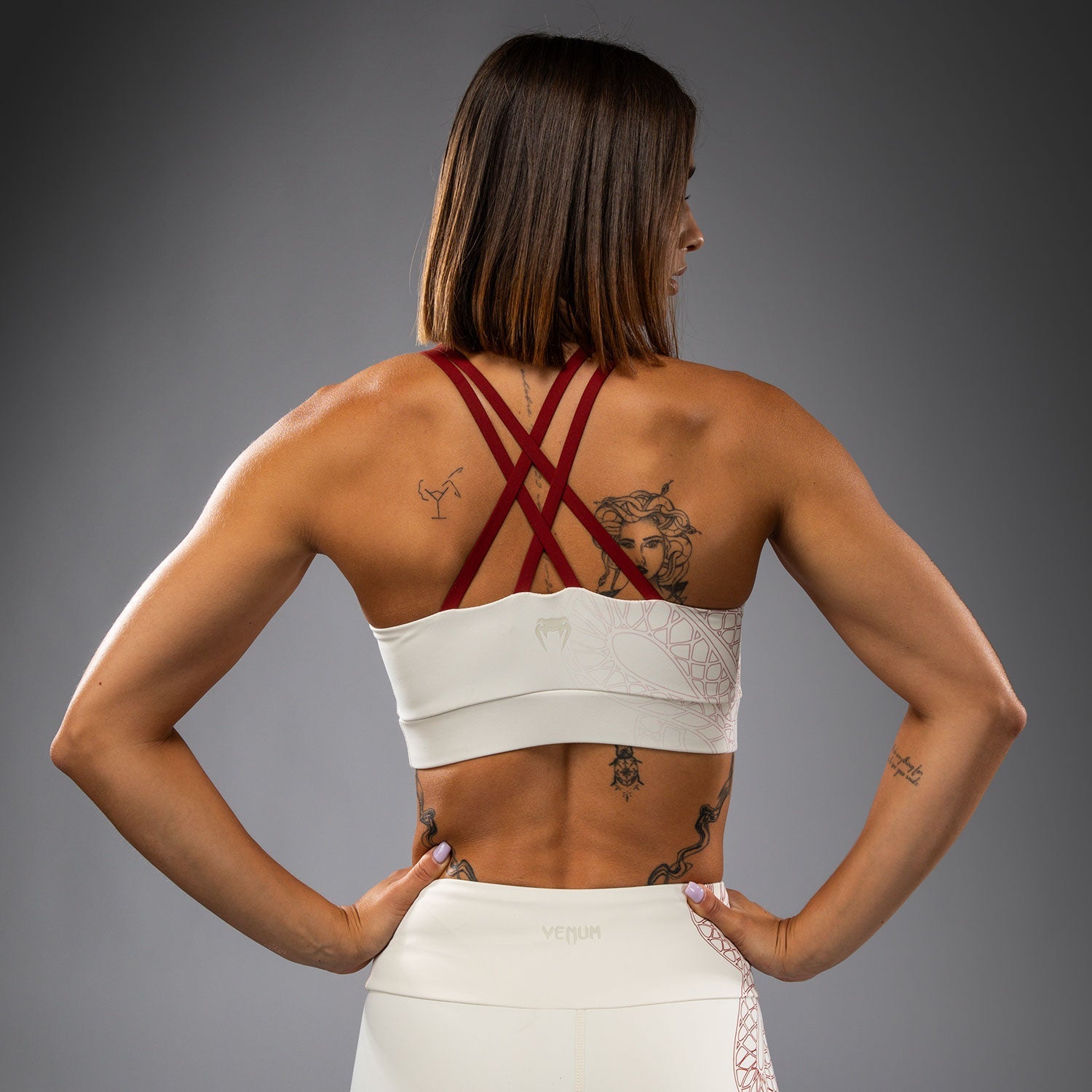 Venum Serpenti Dámská Sportovní Podprsenka - Slonová kost/Vínová