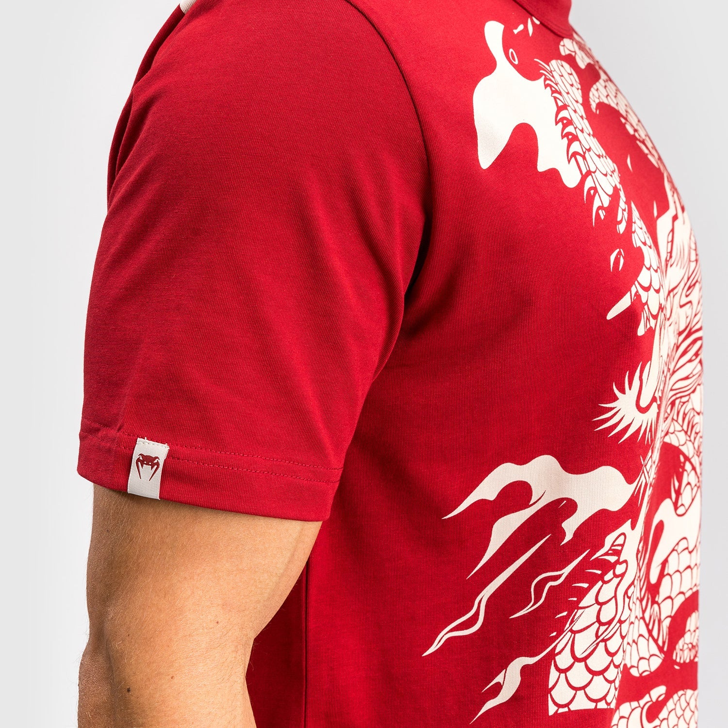 Pánské tričko Venum Dragon's Flight - Cherry Red/Cream White