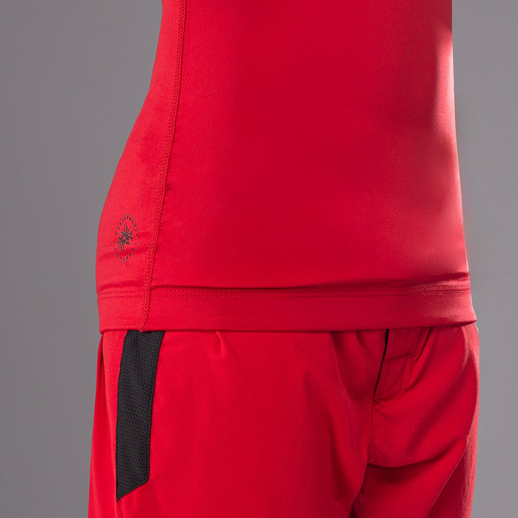 Dětské rashguardy Venum Contender s dlouhým rukávem - Třešňově červená