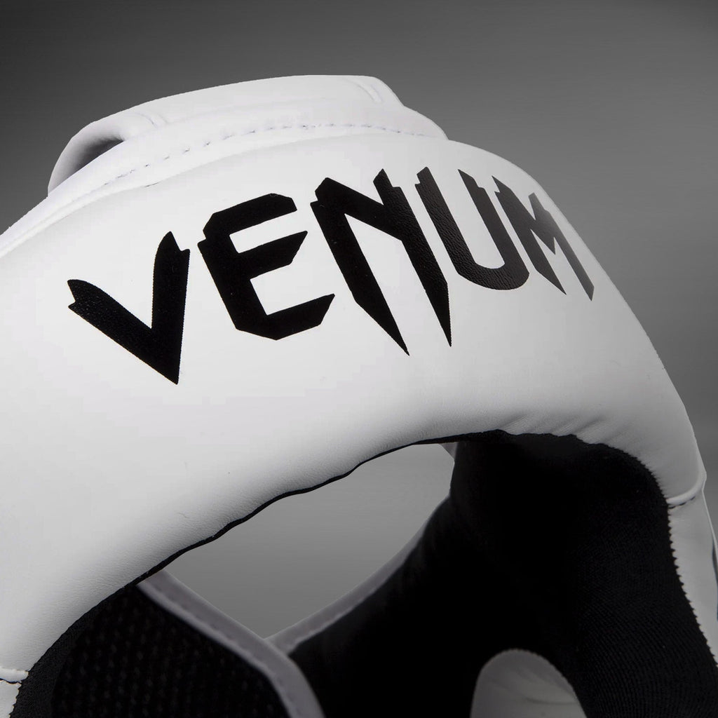 Venum Elite Headgear – Bílá/Černá