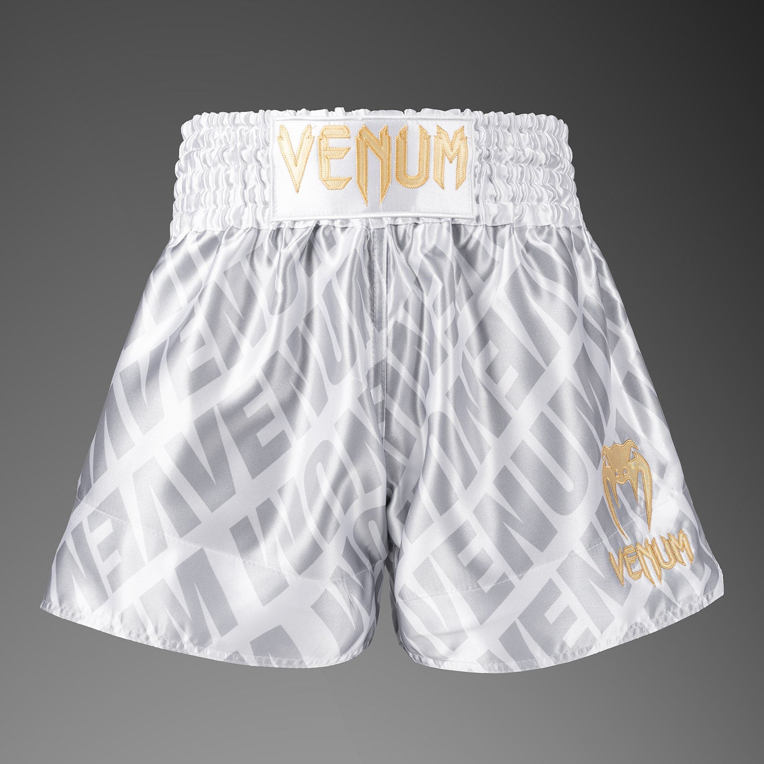Venum Contender XT Muay Thai Kraťasy – Bílá/Stříbrná