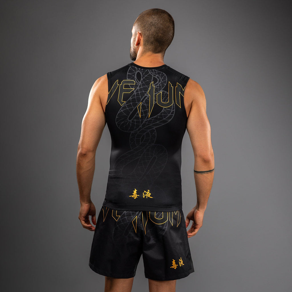 Venum Serpenti Tílko Rashguard - Černá/Stříbrná/Zlatá