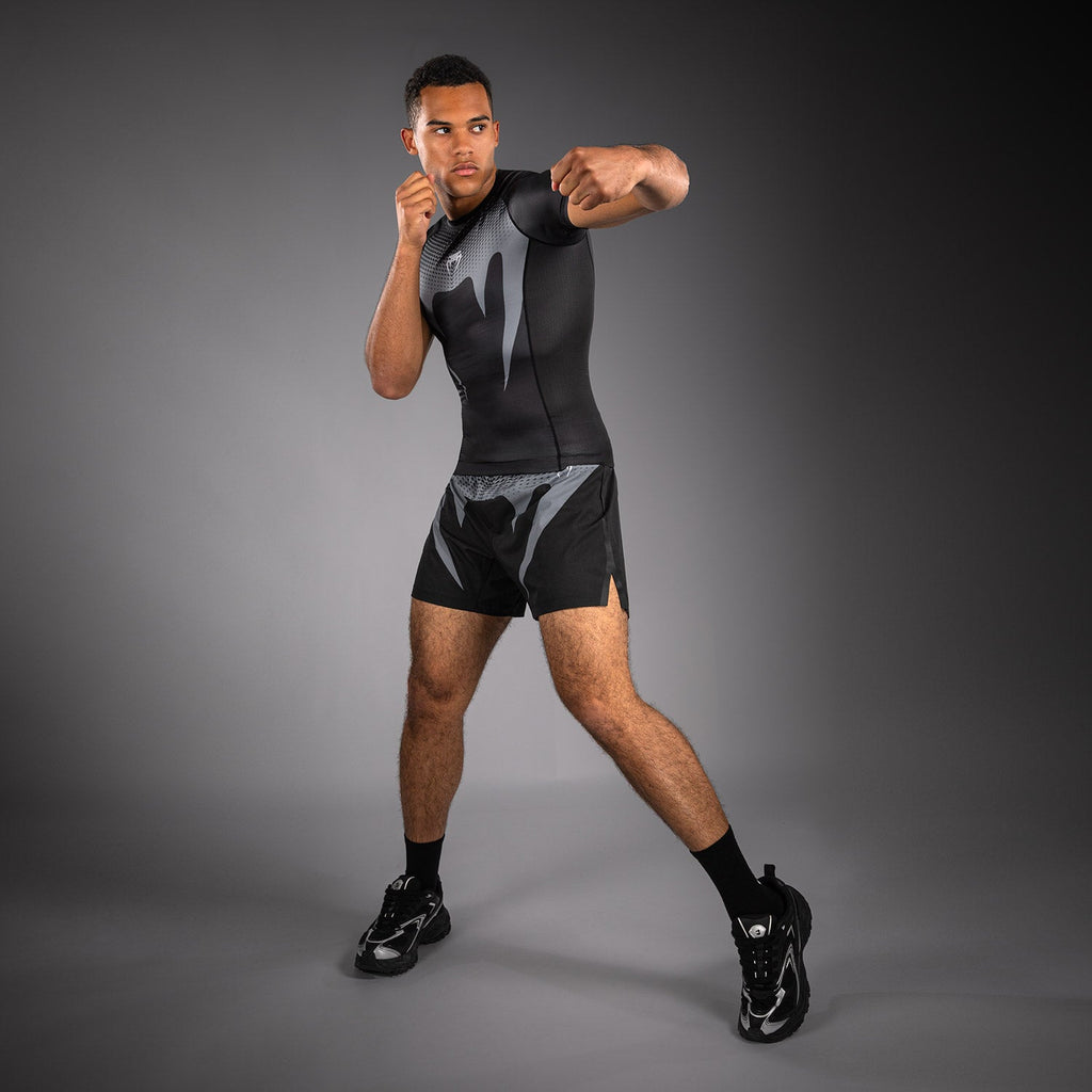 Venum No Gi Rashguardy - černá/šedostříbrná