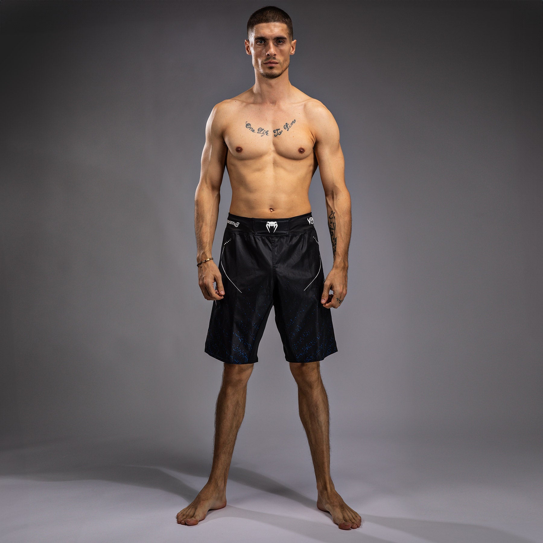 Venum x TEKKEN 8 - Jin Kazama Fight Shorts - Modrá/Černá/Bílá