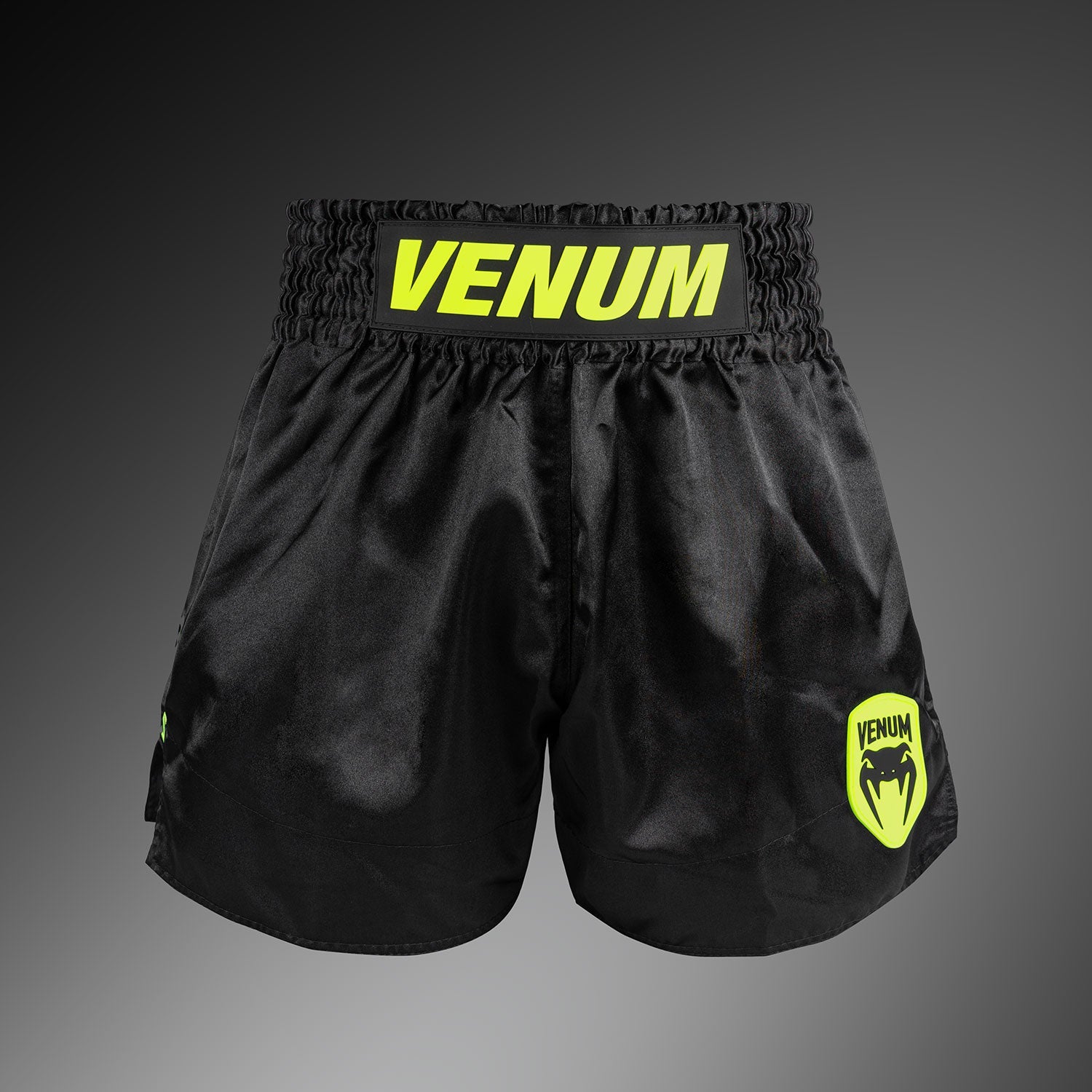 Venum Classic Evo Muay Thai Shorts - Černá/Neonově žlutá