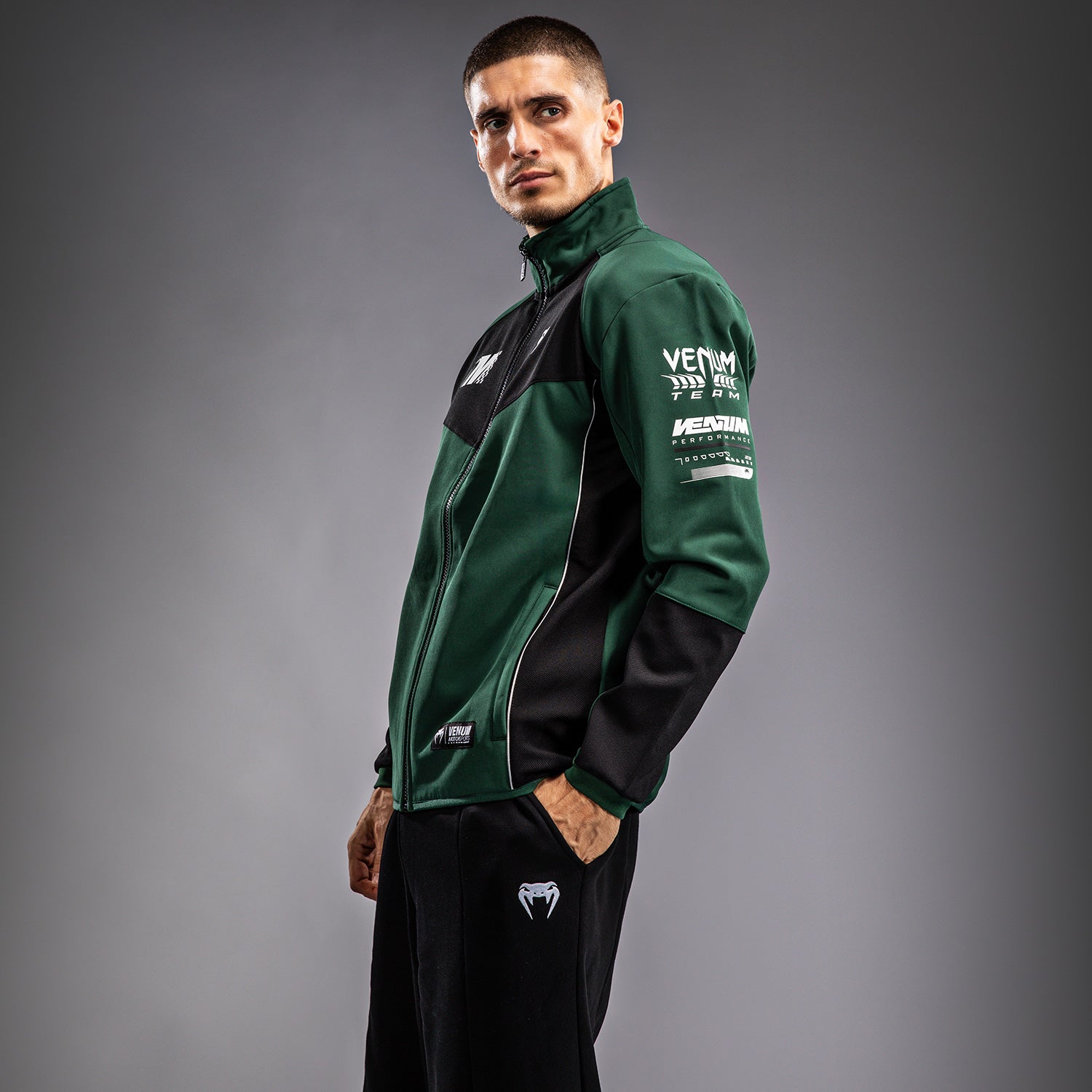 Bunda Venum Motorsport Softshell - Lesní hlubina