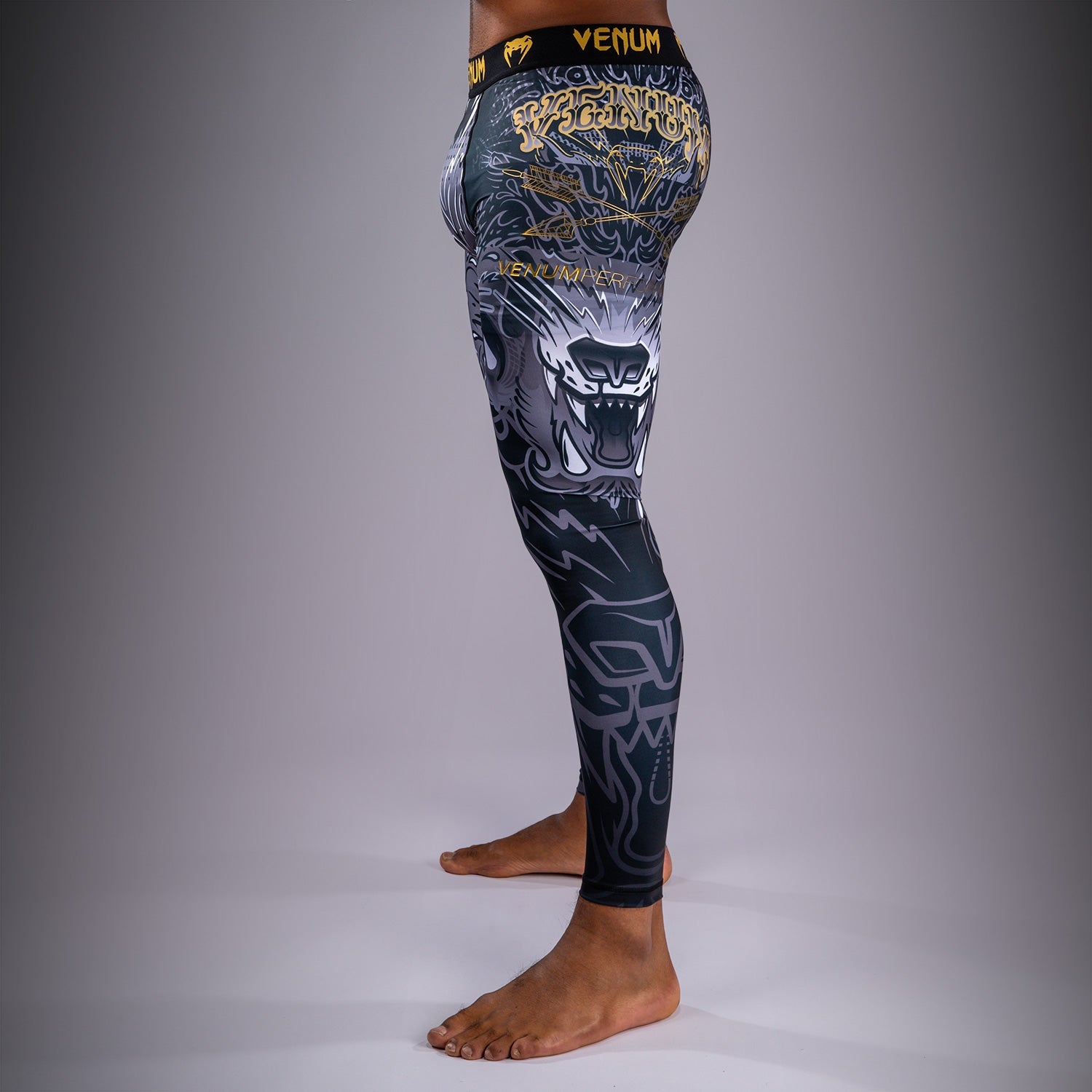 Venum Wolf Atak Spats - Černá/Šedá