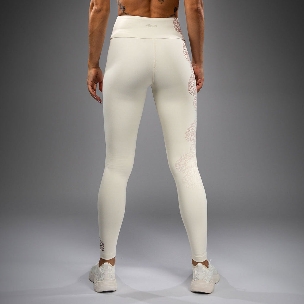 Dámské legíny Venum Serpenti - slonová kost/vínová