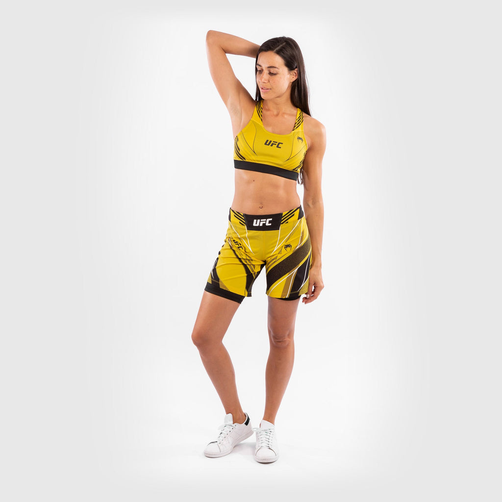 Dámské šortky UFC Venum Authentic Fight Night - Long Fit - Žluté