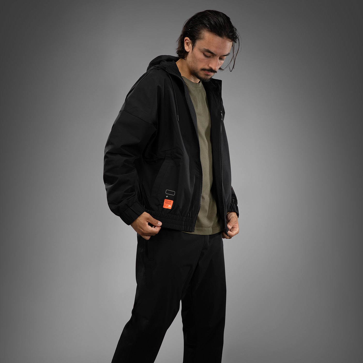 Venum Eclipse Track Jacket - Černá/Slonová kost