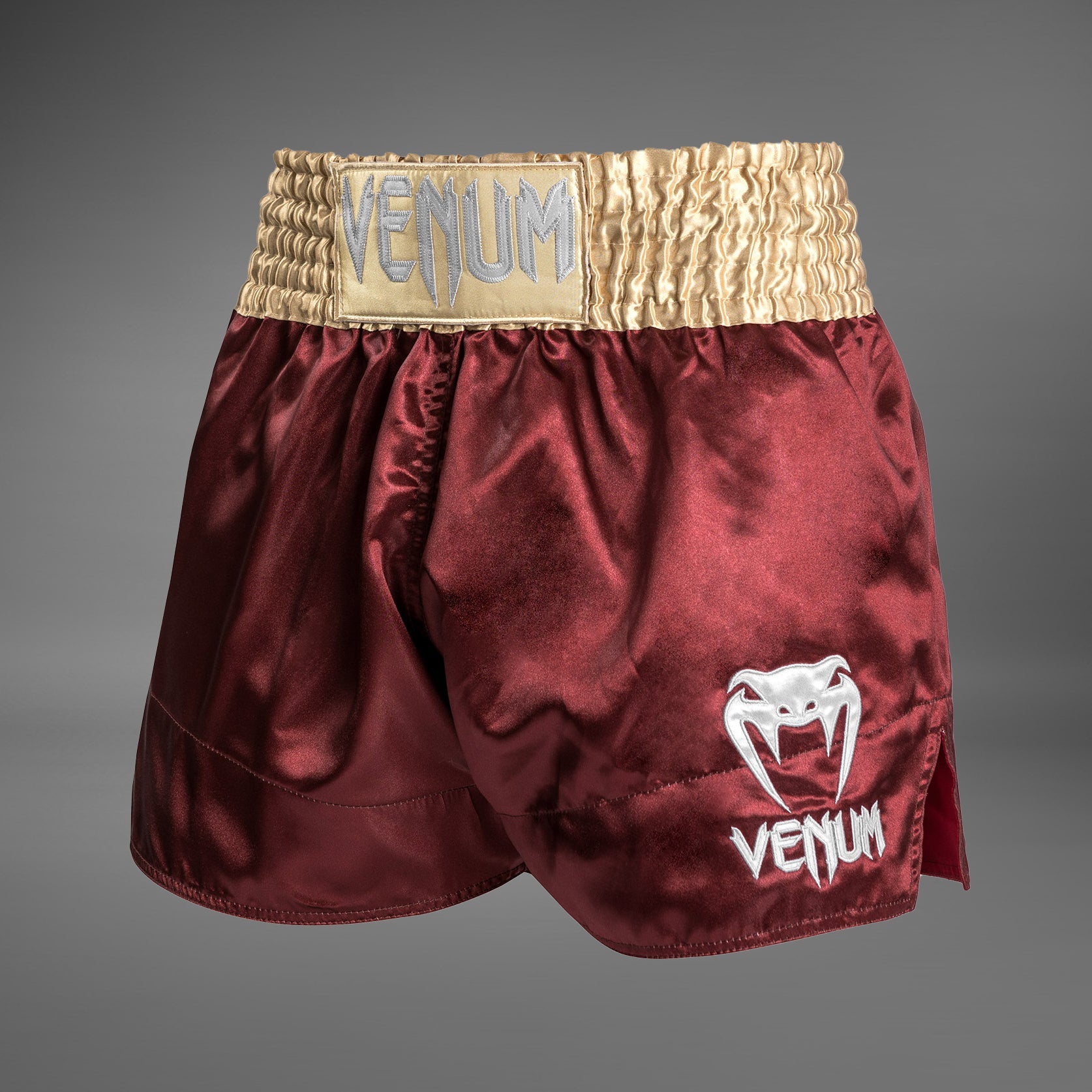 Venum Classic Muay Thai Kraťasy - Vínová/Zlatá/Bílá