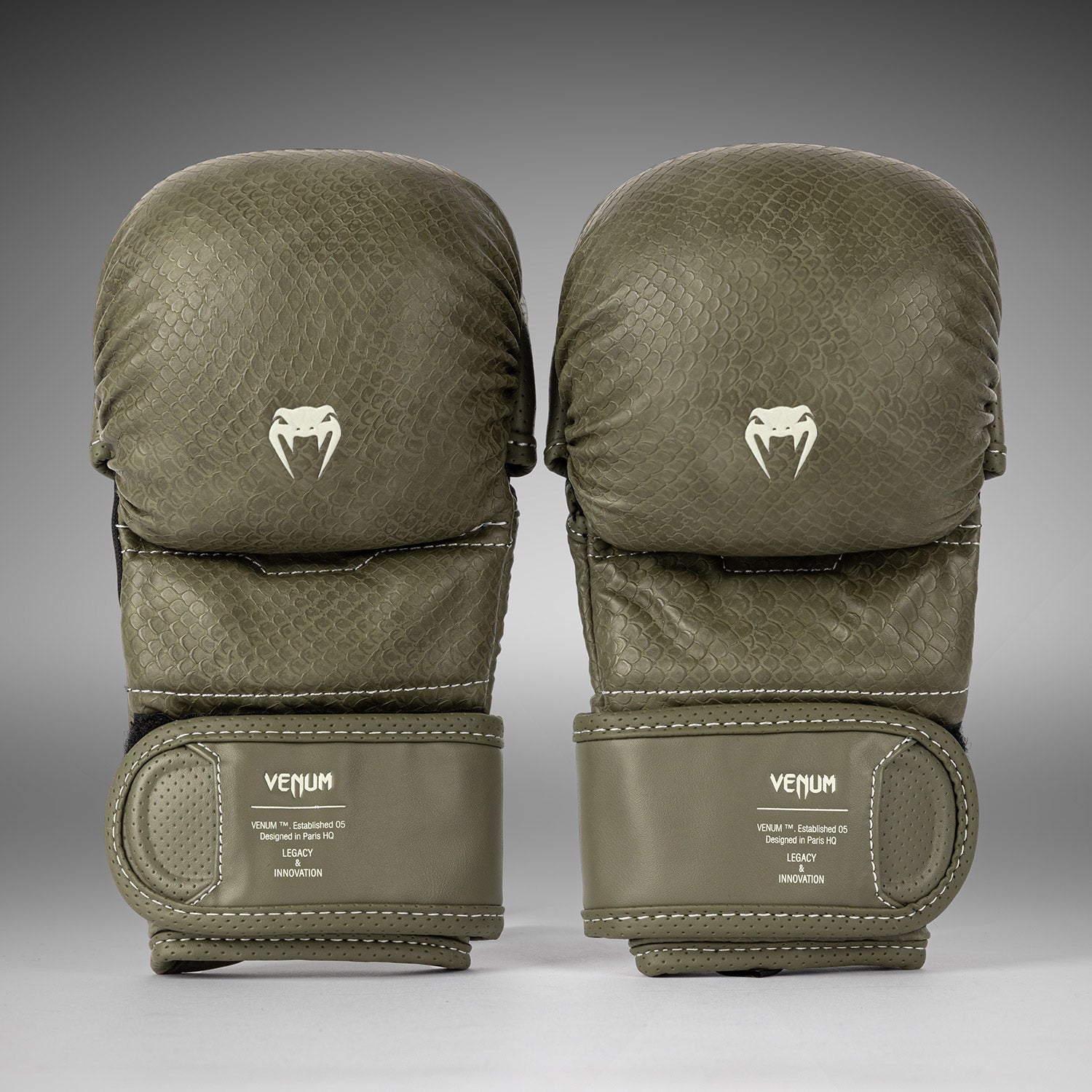 Venum Impact Evo Scales MMA Sparring Gloves - Army Green