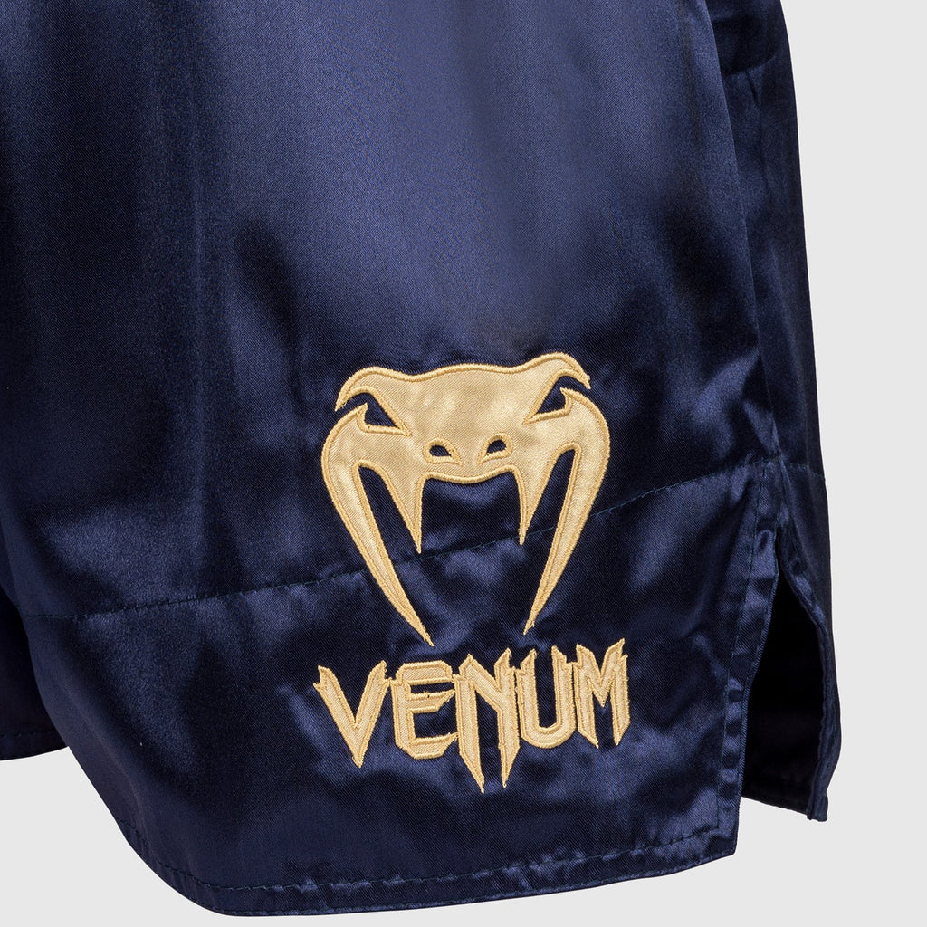 Venum Classic Muay Thai Šortky - Navy Blue/Zlatá
