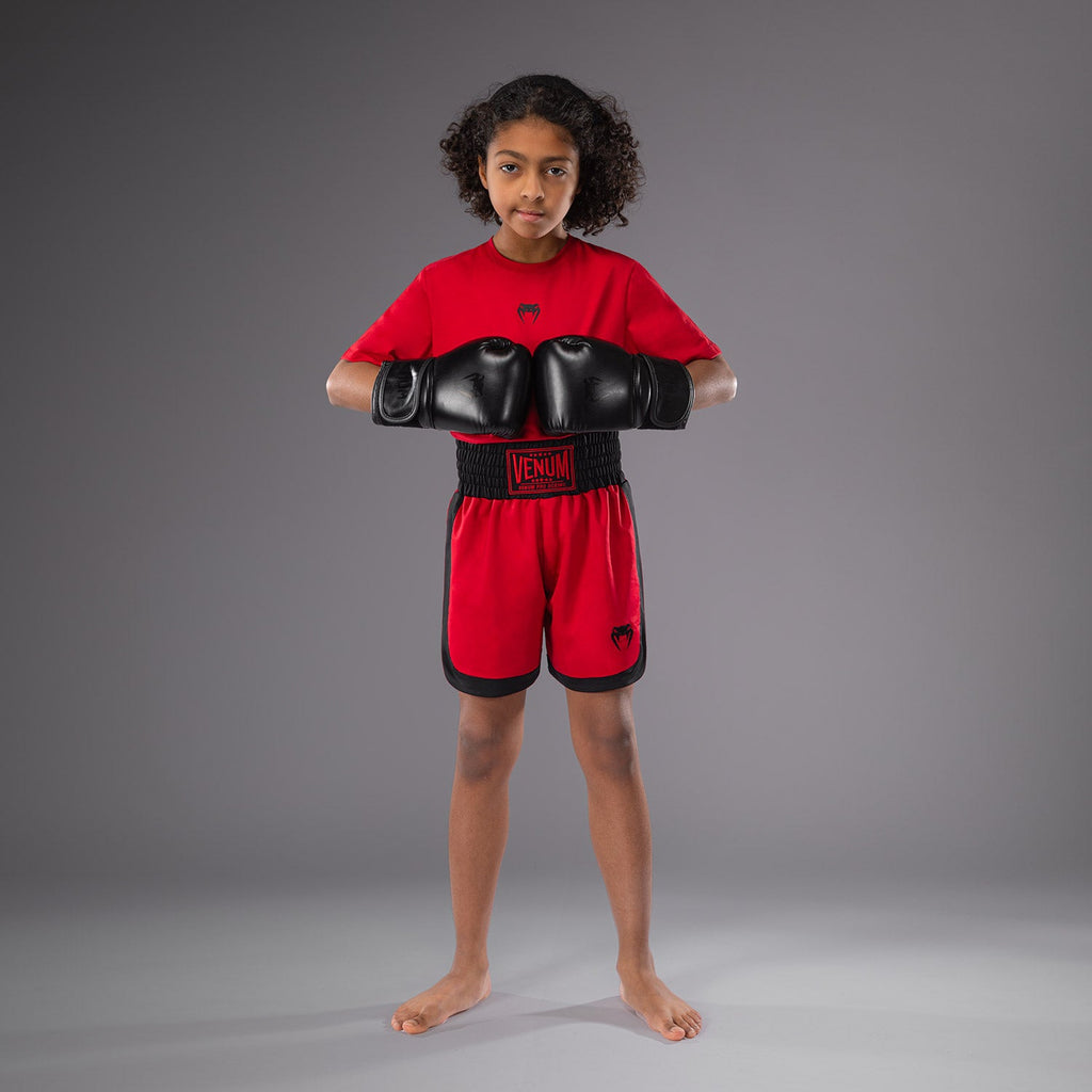 Dětské boxerské šortky Venum Classic - Třešňově červená